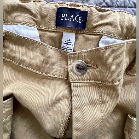 4 pr of The Children’s place flat from stretch chino pants 14 Husky uniform - Picture 4 of 10